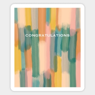 Striped Congratulations Magnet